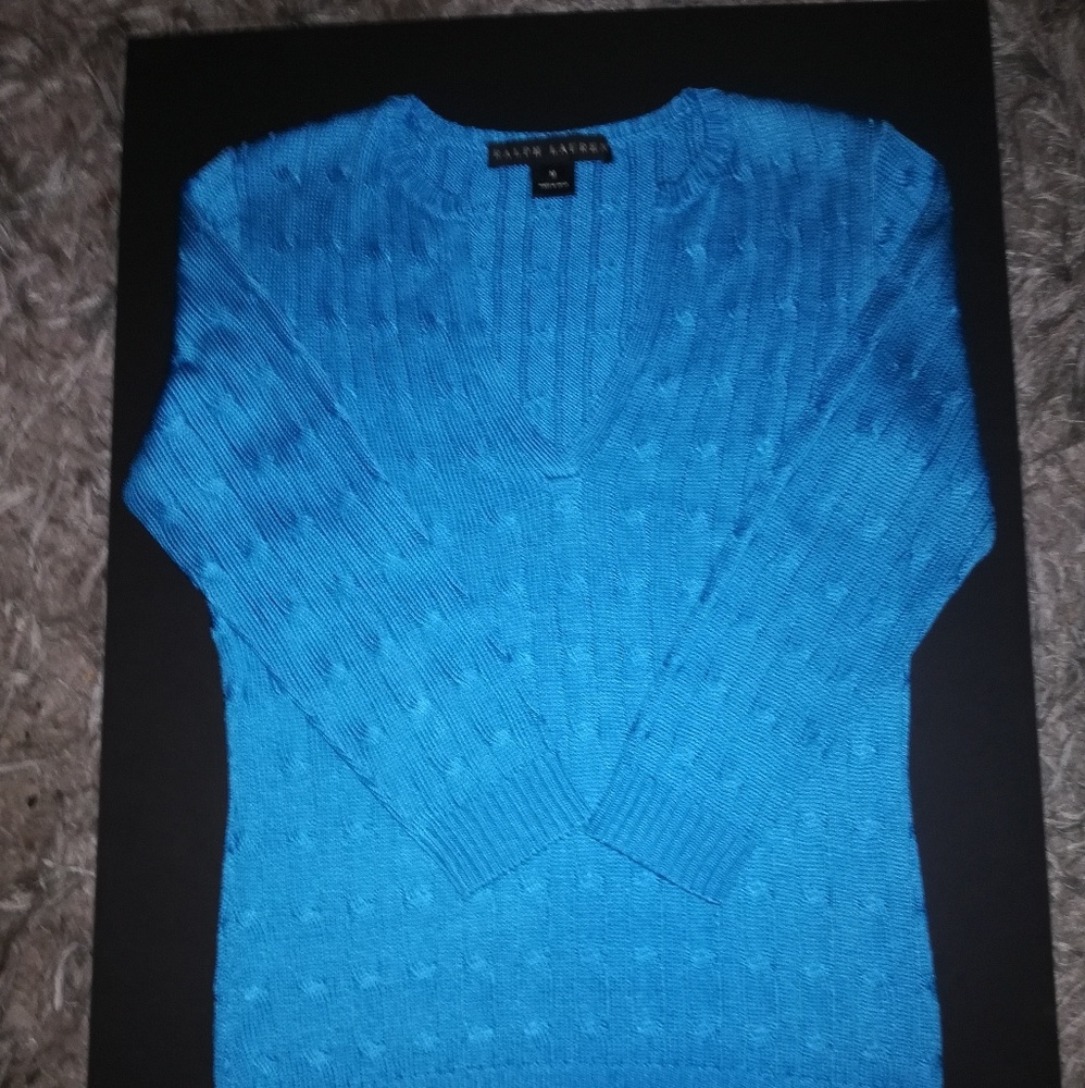 Ralph Lauren Turquoise Silk Sweater
